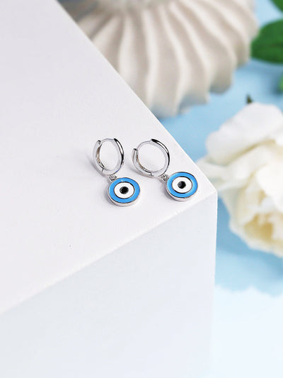 Buy Petit Heart Enamel Evil Eye Drop Earrings Online – The Glocal Trunk